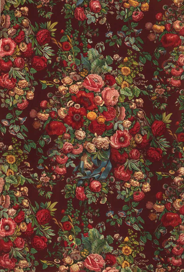Chintz fabric circa 1852.