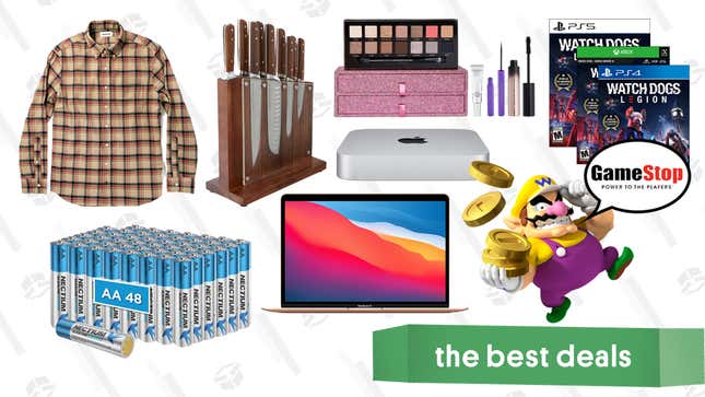 Image for article titled Friday&#39;s Best Deals: M1 Mac Mini + MacBooks, Watch Dogs Legion, JACHS NY Outerwear, 48-Pack Batteries, KitchenAid Architect Knives, LG CX OLED 4K TVs, and More