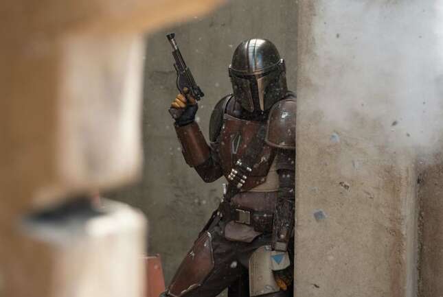 Mandalorian gun fight.
