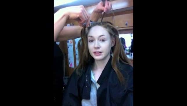Video Of Karen Gillan Getting Her Head Shaved To Play Nebula
