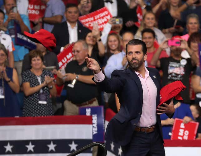 Donald Trump, Jr. compares his father’s fugazi impeachment acquittal to the trial of the century.