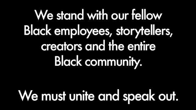 Disney tweeted out solidarity with the Black community, but gave no word what it’s planning to actually do.