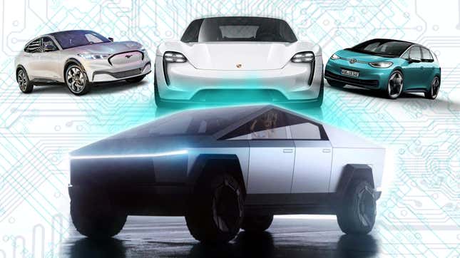 Image by: Jason Torchinsky using photos from automakers. Yes, that’s the concept Taycan but it looks good head-on, OK?