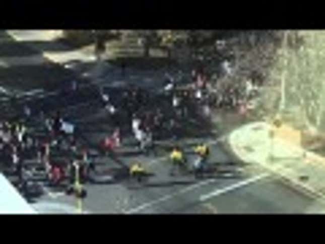 Here's Video Of The Minneapolis Protest Against The Redskins' Name
