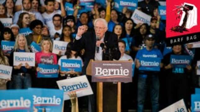 Somehow Television News Missed That Swastika at a Bernie Sanders Rally