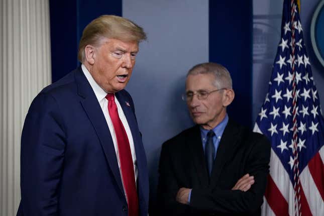 Image for article titled Trump Suggests He’ll Fire Dr. Fauci After the Election