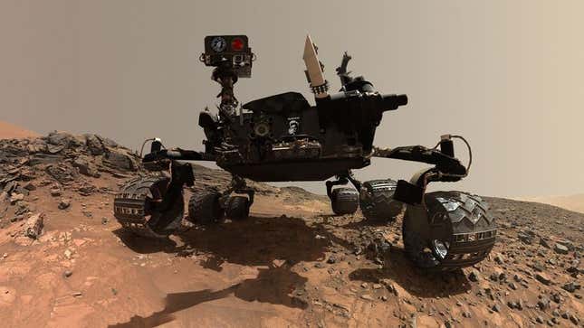 According to NASA, the Morbid Curiosity Rover used its scooping mechanism to hollow out what appeared to be a shallow grave in the martian soil and then seemed to contemplate it with its navigation cameras for days.