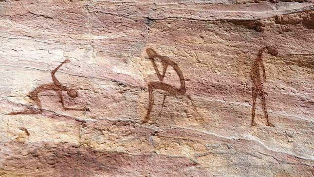 The paintings indicate that early humans had “some pretty heavy stuff” weighing on their minds, archaeologists said. 