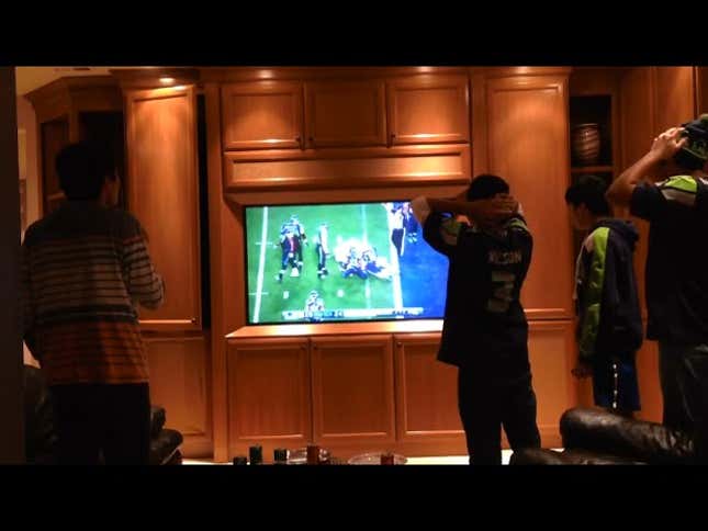 Watch Seahawks And Patriots Fans React To Game-Ending Interception