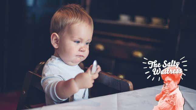 Image for article titled Ask The Salty Waitress: Ew, parents are changing baby diapers in the dining room