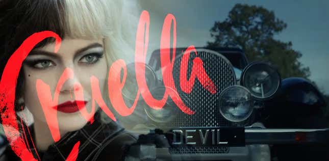 Image for article titled Disney&#39;s Trailer For Cruella Is Packed Full Of Great Old British Cars