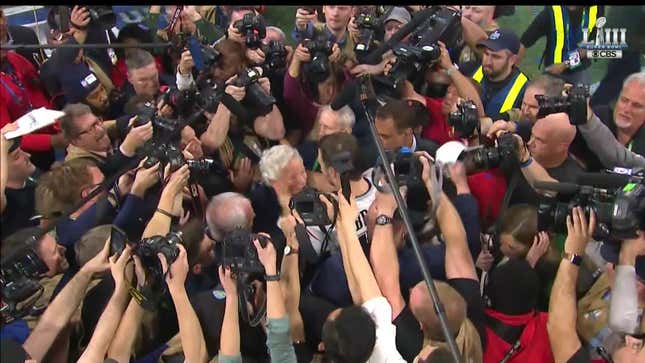 Tom Brady Got <i>Thiiiiiis</i> Close To Kissing Bob Kraft On The Lips