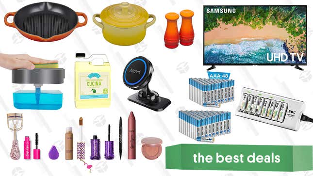 Image for article titled Saturday&#39;s Best Deals: Tarte Cosmetics Sale, Samsung 50-Inch 4K Smart TV, Le Creuset Stoneware, Rechargeable Batteries, Dishwashing Supplies, and More
