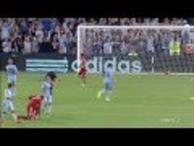 MLS Players Scores His Own Shoe (It Did Not Count)