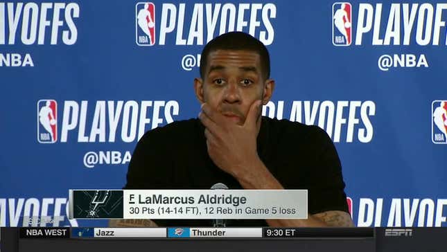 LaMarcus Aldridge Enjoys Playoffs' Shortest Press Conference