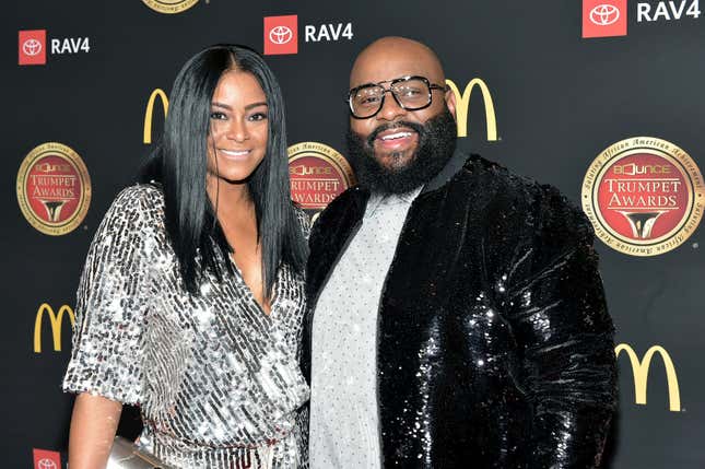 April Daniels and LaShawn Daniels attend the 2019 Bounce Trumpet Awards on January 19, 2019 in Atlanta, Georgia.