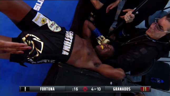 Javier Fortuna<em></em> Falls Out Of Ring, Is Removed On Stretcher By Paramedics; Opponent Says "He Was Looking For An Excuse"