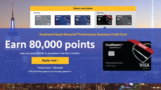 Southwest Performance Business Card