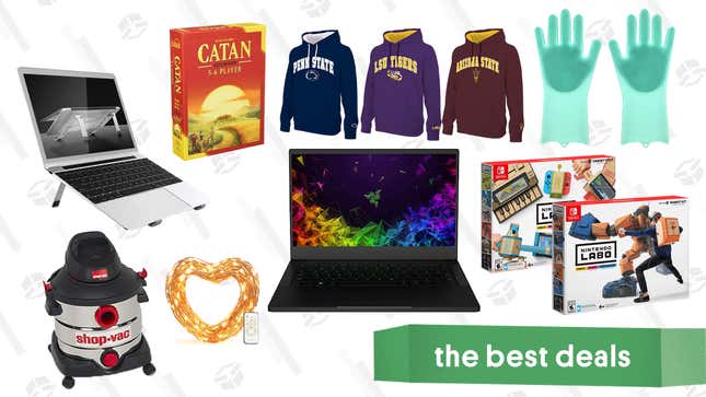 Image for article titled Friday&#39;s Best Deals: PlayStation Plus, Razer Laptop, Catan, Nintendo Labo, Shop-Vac, and More