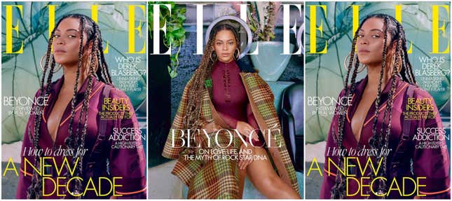 Image for article titled Beyoncé Drops New Elle Covers and an Ivy Park Tease—and Now We Want Adidas-Striped Nails, Too