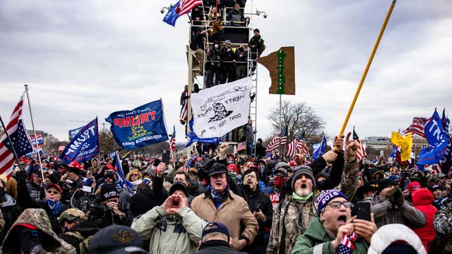 Image for article titled New Research States the Obvious: White Racist Fears, Not Economic Anxiety, Likely Drove the Capitol Insurrection