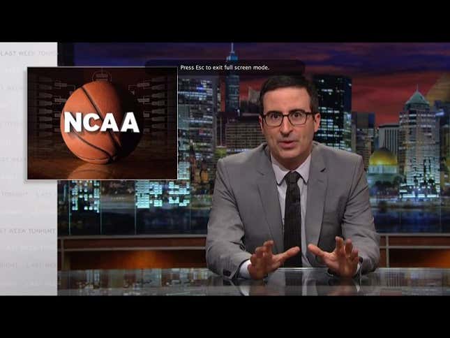 John Oliver Tears Into The NCAA With Fake Sports Game