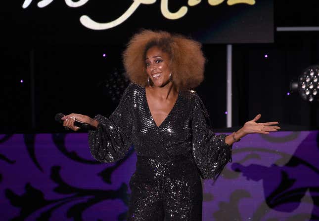 Amanda Seales at The Beverly Hilton Hotel on Oct. 17, 2019, in Beverly Hills, Calif.