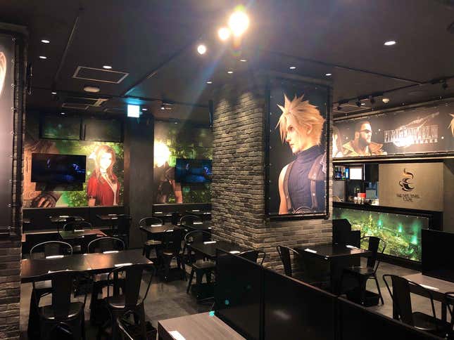 Image for article titled Square Enix Cafes Are Covered In Final Fantasy VII Remake