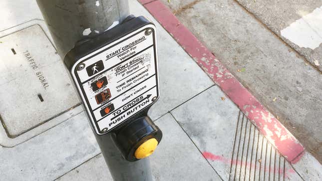 Image for article titled The Crosswalk Button Must Be Pressed Many Times