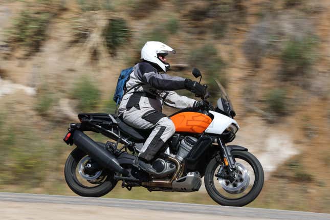 Image for article titled The 2021 Harley-Davidson Pan America 1250 Does Everything You Doubted It Could