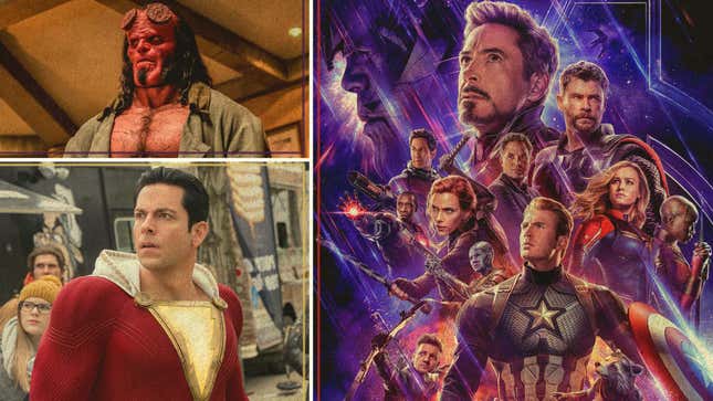 From Shazam to Hellboy to what’s left of the Avengers, it’s a big April for superheroes
