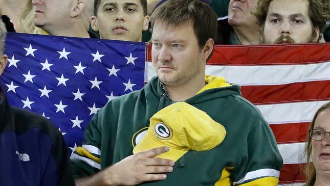 Image for article titled Unpatriotic Man Does Not Maintain Erection During National Anthem