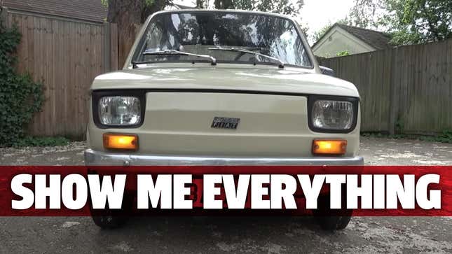 Image for article titled This Video Of A Man Delighted With His Fiat 126 Is Making Me Quite Happy