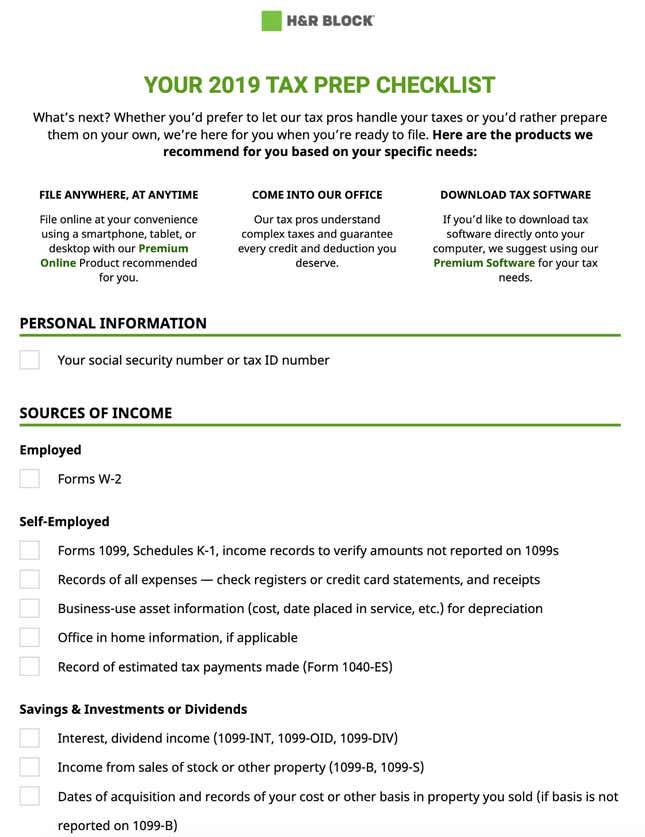 Get Ready to File Your 2019 Taxes With This Checklist