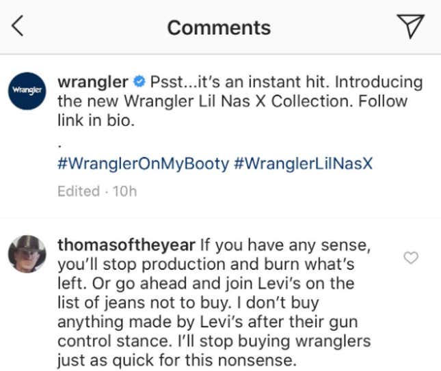 Image for article titled Crusty Country Music Fans Want to Boycott Wrangler Jeans For Partnering with Lil Nas X