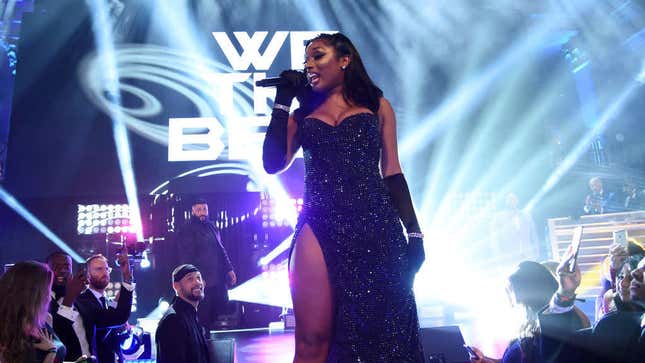 Megan Thee Stallion performs onstage during Rihanna’s 5th Annual Diamond Ball in New York, Sept. 12, 2019.