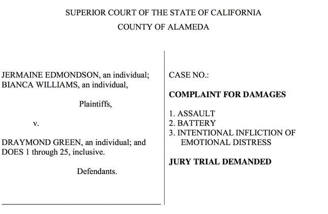 Man Suing Draymond Green: "I Still Feel His Hand On My Jaw"<em></em>