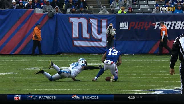 Odell Beckham Jr. Credited With Reception For Obvious Drop