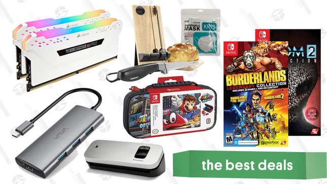 Image for article titled Monday&#39;s Best Deals: Cuisinart Electric Knife, Corsair RGB Vengeance Pro RAM, Borderlands and XCOM 2 for Switch, FoodSaver Vacuum Sealer, and More