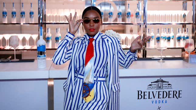 Janelle Monae at the Belvedere Vodka x Janelle Monae celebration of the “A Beautiful Future” limited edition bottle in Chicago on August 01, 2019.