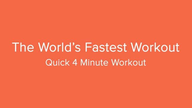 Quick Four Minute Workout for iPhone Gets You Active Anytime, Anywhere