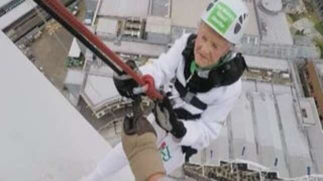 101-Year-Old Woman Descends a Building On a Rope, NBD