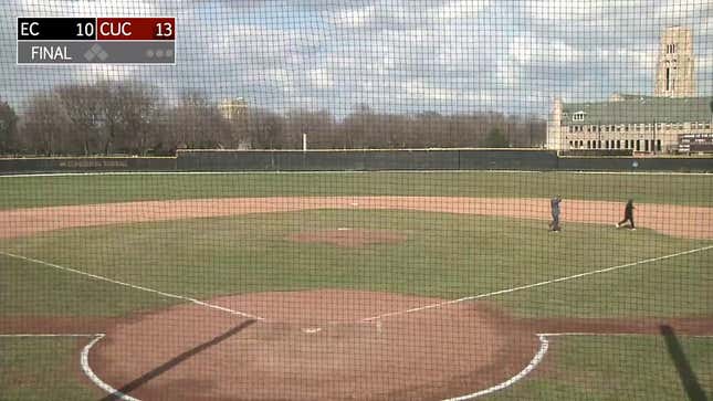 Errant Pick-Off Throw Finds Crown Of Pitcher's Head