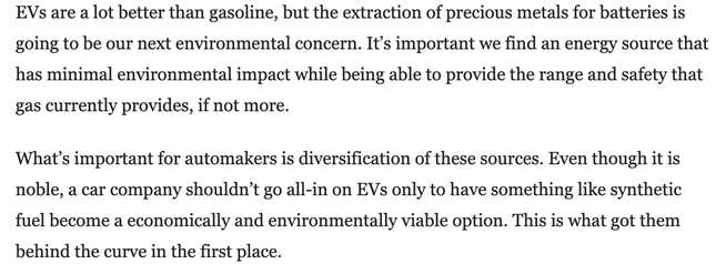 Image for article titled EV&#39;s Or Alternative Fuel? You Decided