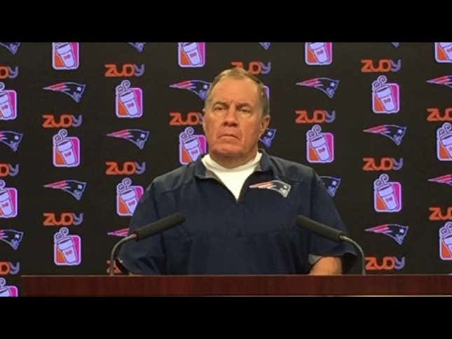 Bill Belichick Not Amused By Buttfumble Question