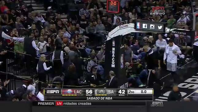 Boris Diaw Buzzer-Beater Attempt Beans Gregg Popovich