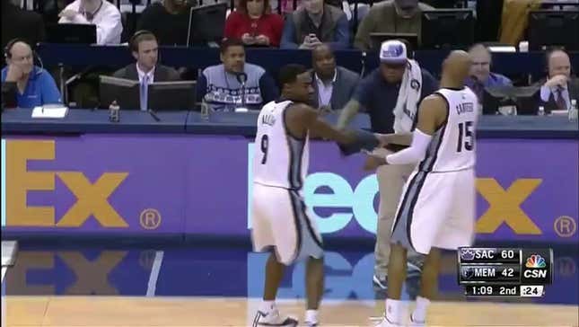 Tony Allen So Excited To Enter Game, He Forgot To Take His Shirt Off