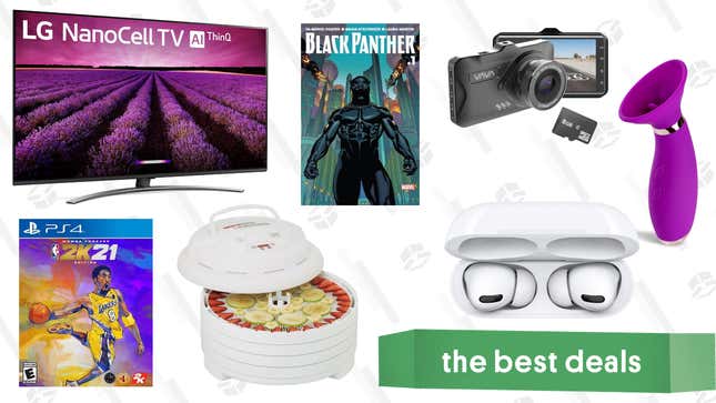 Image for article titled Monday&#39;s Best Deals: LG 55-inch Smart TV, NBA 2K21 Mamba Forever Edition, Vava Dash Cam, Nesco Digital Food Dehydrator, Free Black Panther Comics, and More