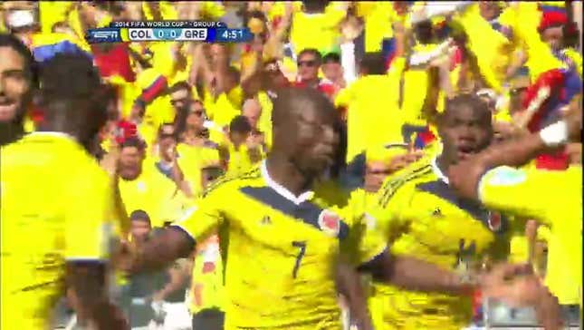Colombia Know How To Celebrate A Goal