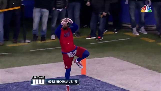 Odell Beckham Jr. Pulled Off Some Miraculous Catches In Warm-Ups, Too